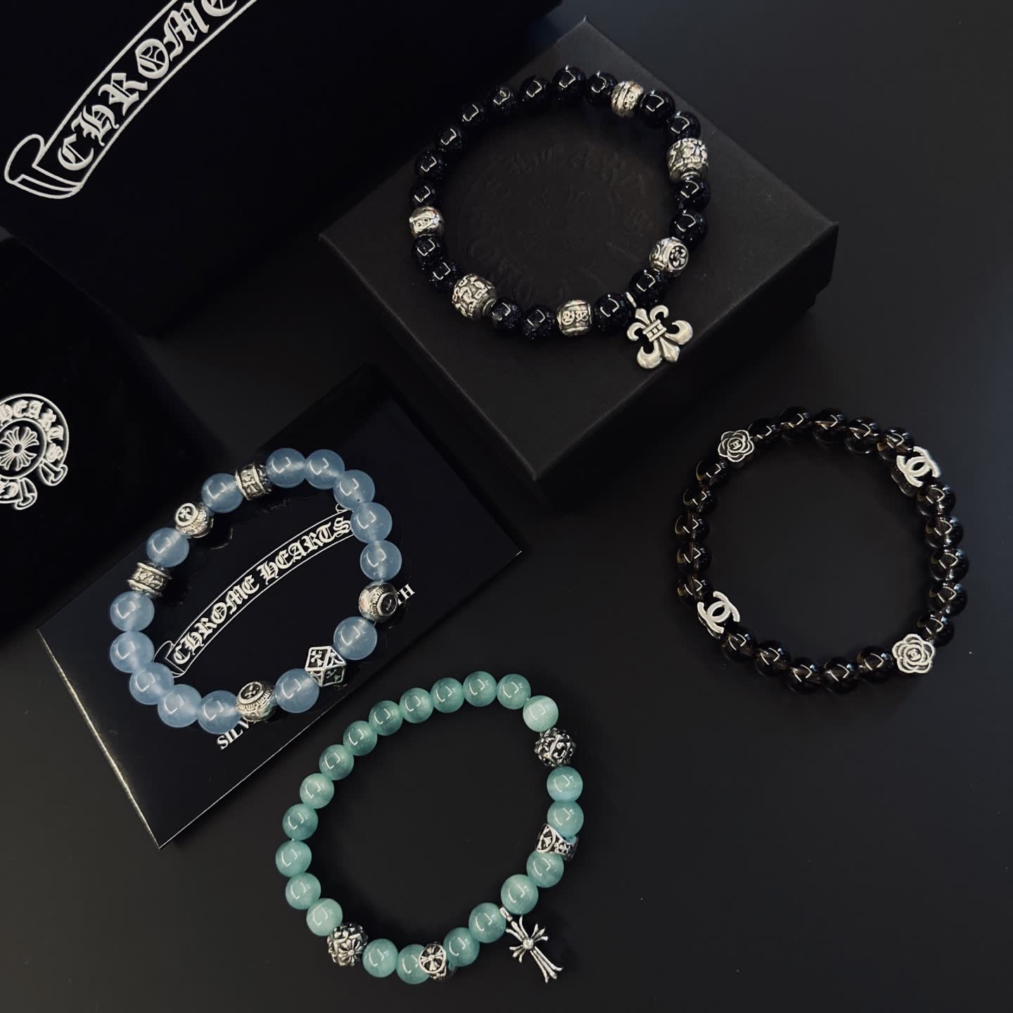 Chrome Hearts Beaded Bracelet Set